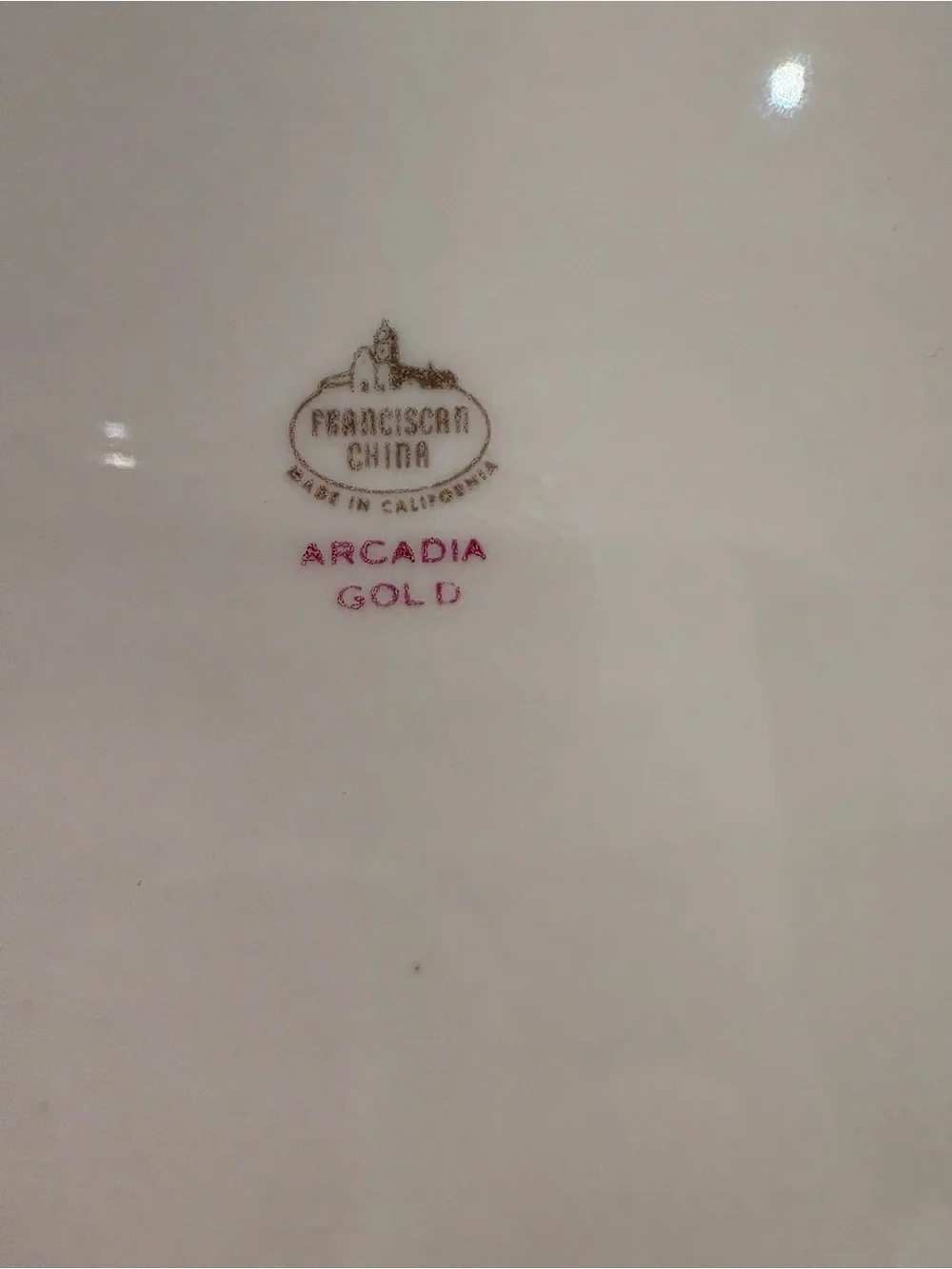 Vintage Arcadia Gold by Franciscan Ivory Gravy Boat with Gold Leaf Scroll